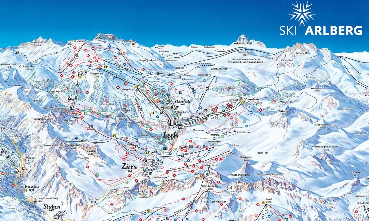 peta dari arlberg, austria