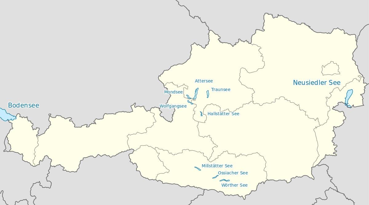 peta dari danau austria