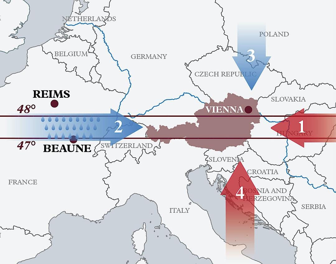 peta dari austria iklim