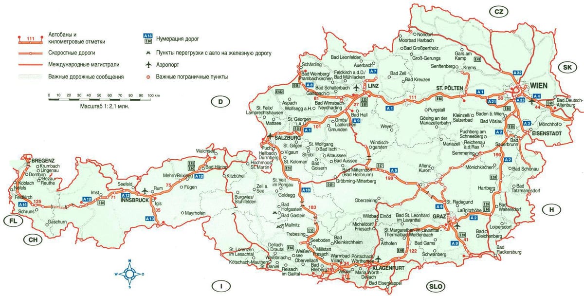 peta rinci dari austria