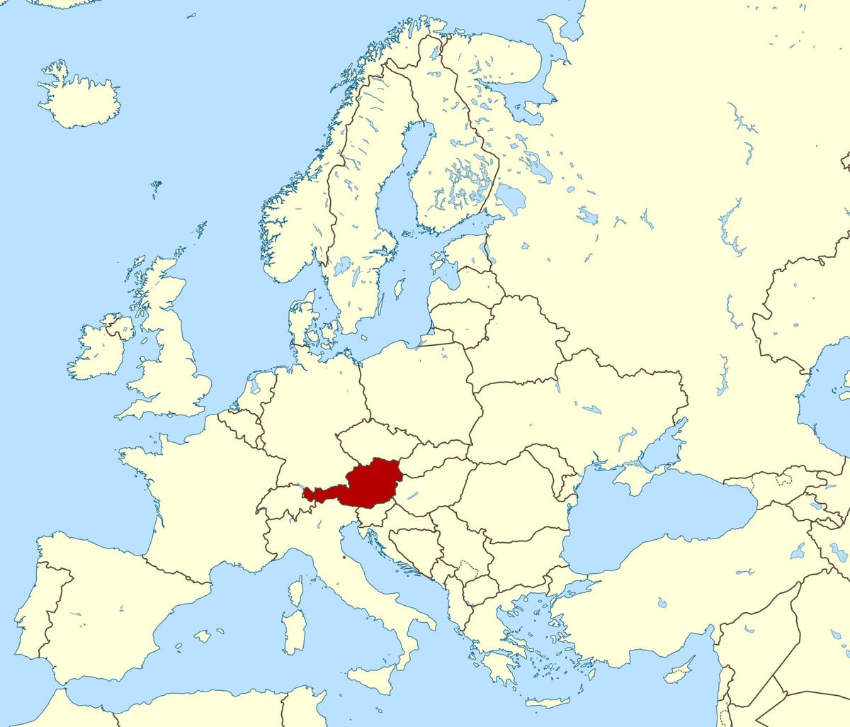 tampilkan peta austria