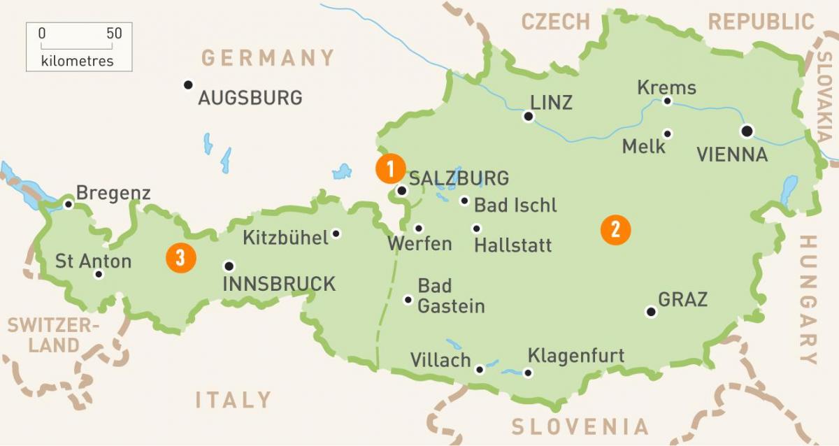 peta dari austria