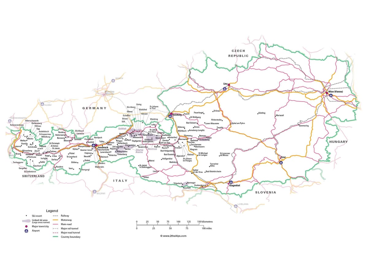 peta dari austria sketsa
