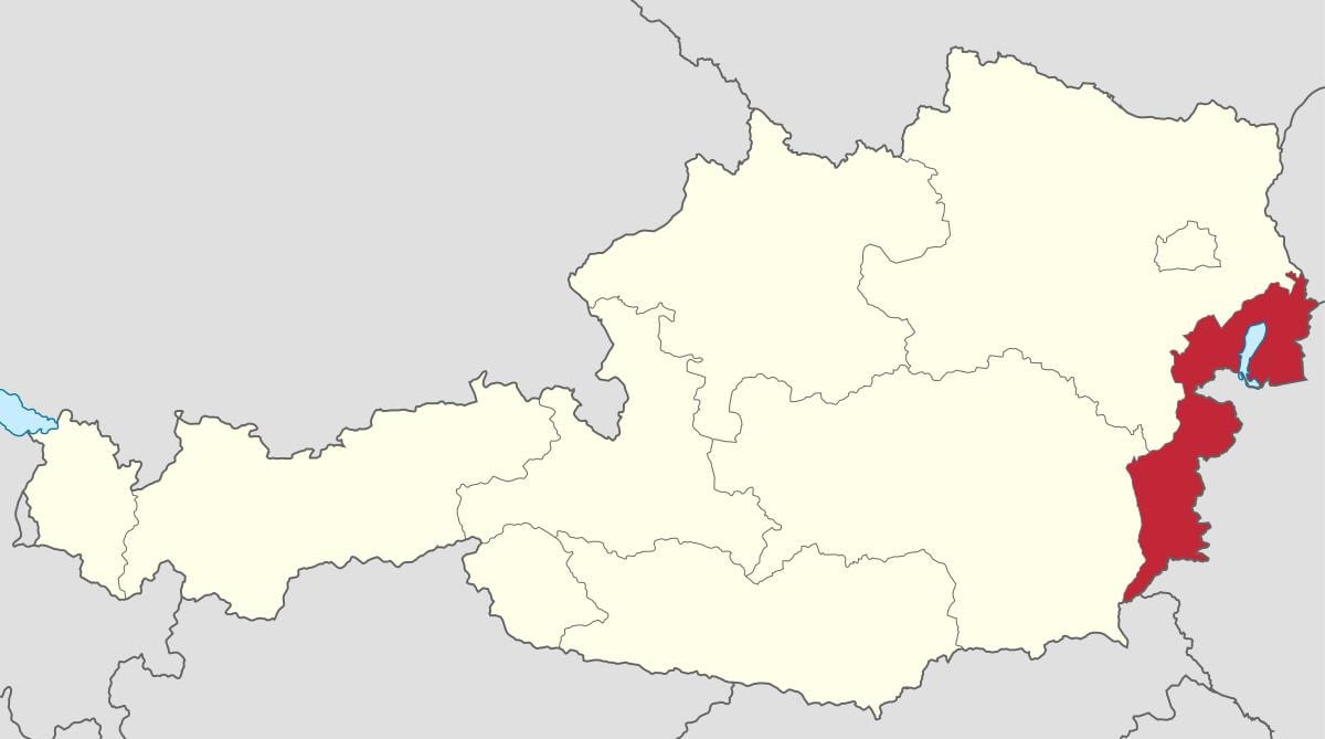 peta dari austria burgenland