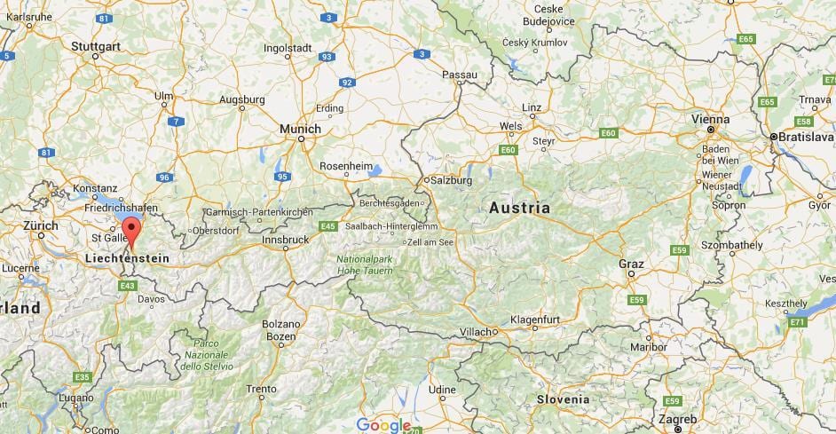 peta dari feldkirch, austria