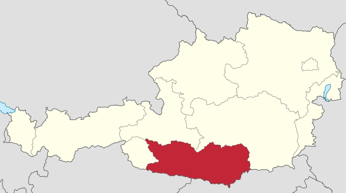 peta dari karnten austria 