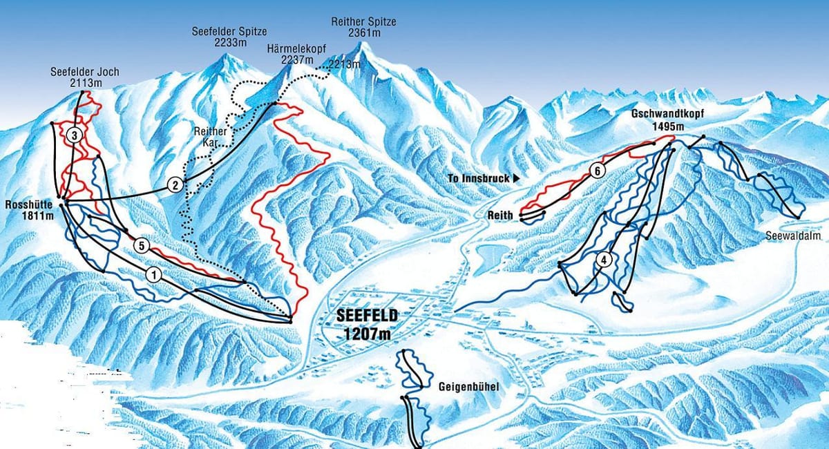 peta dari seefeld, austria