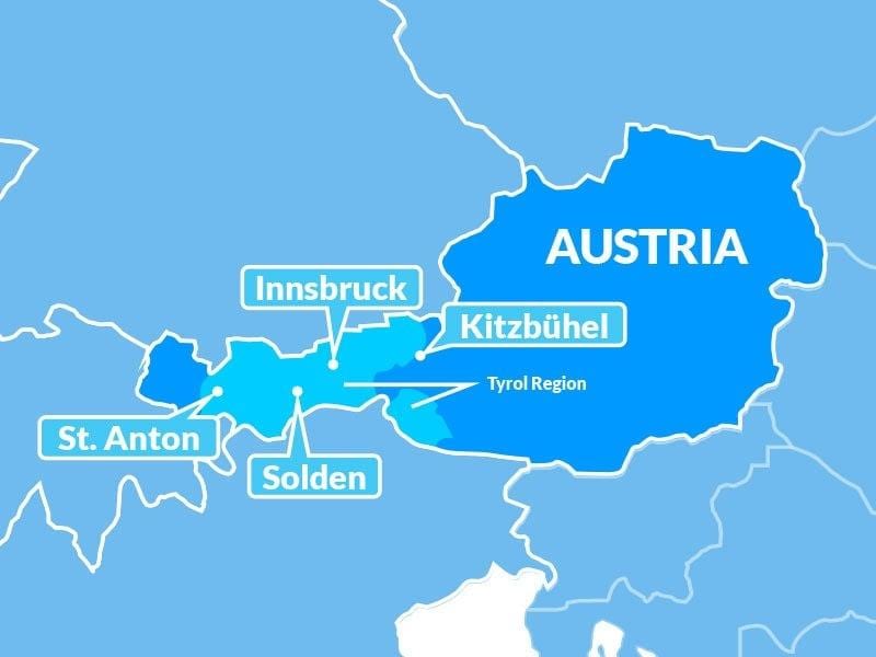 peta dari peta wilayah tyrol austria