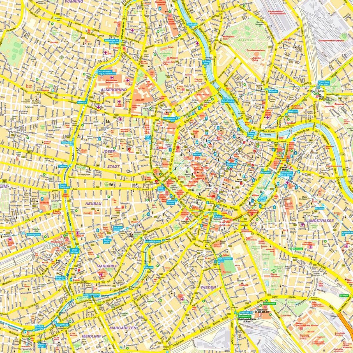 Street Map Of Vienna Austria - Maps of the World