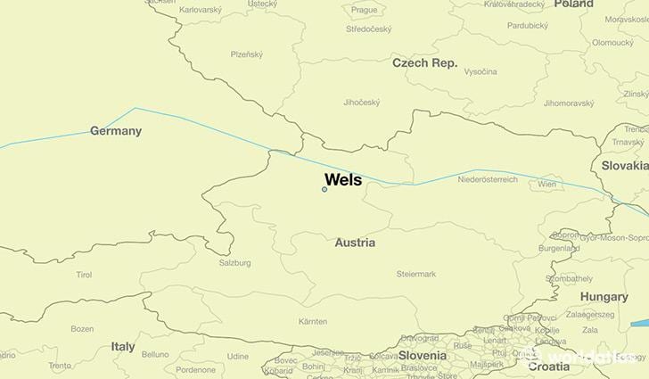 peta dari wels, austria