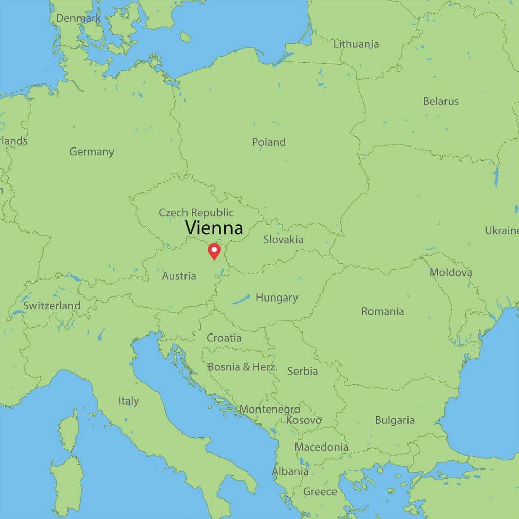 peta dari wina austria peta eropa