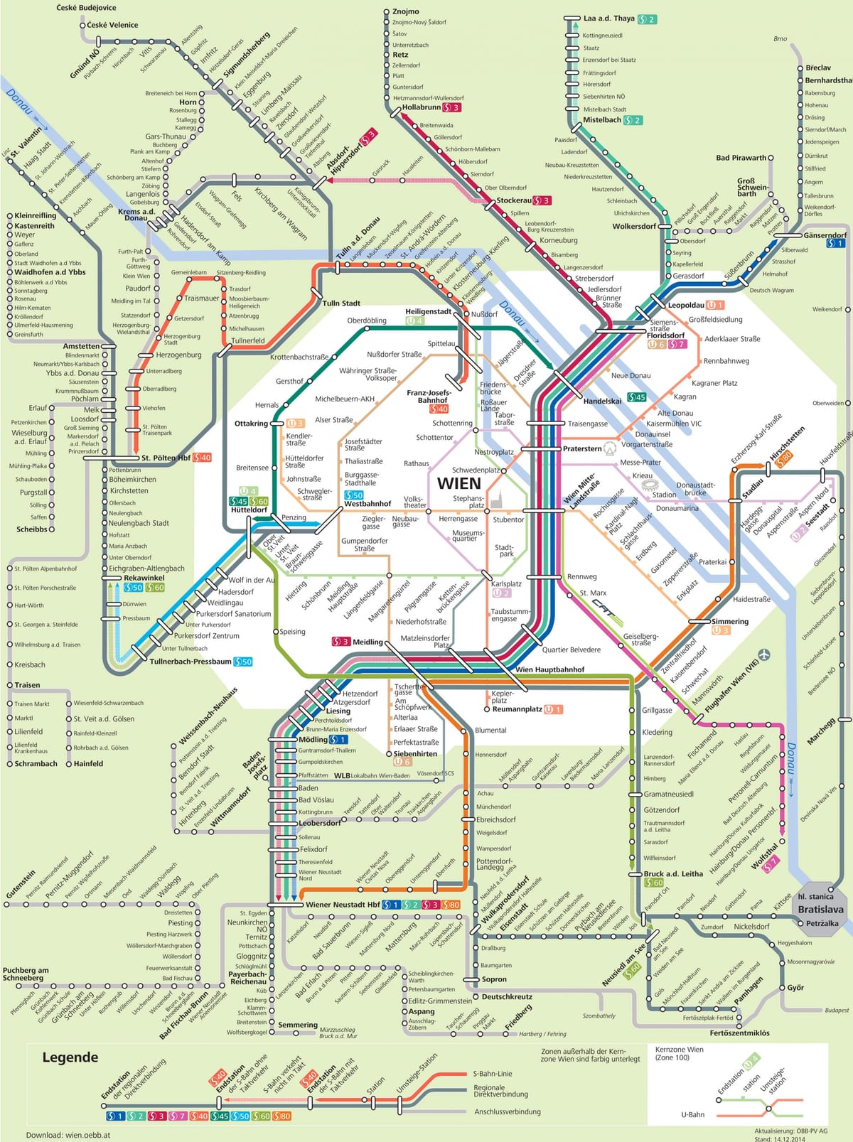 stasiun kereta api di wina austria peta