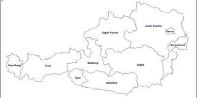 Peta kosong dari austria