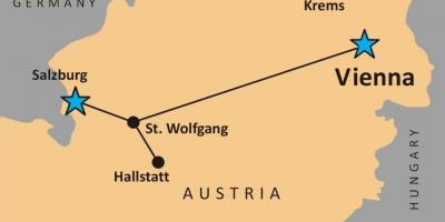 Peta dari hallstatt, austria 