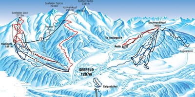 Peta dari seefeld, austria