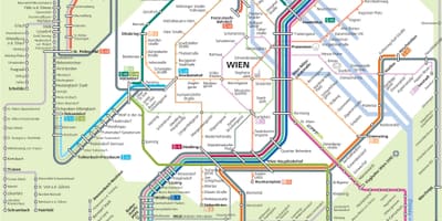 Stasiun kereta api di wina austria peta